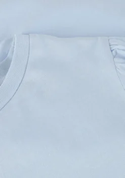 lichtblauwe y.a.s. t-shirt yaslex ss top w. emb sleeves s. noos