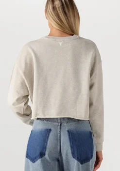 lichtgrijze alix the label trui ladies knitted soft sweater