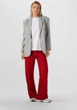 ALIX THE LABEL lichtgrijze blazer woven flowy blazer>DAMES Blazers