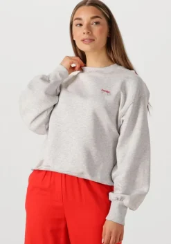 lichtgrijze another label sweater jaxy flower sweat