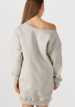 lichtgrijze another label midi jurk livy sweat dress