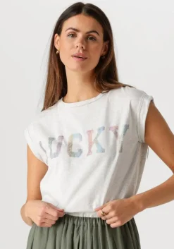BY-BAR lichtgrijze t-shirt thelma lucky rainbow top>DAMES Tops & T-Shirts