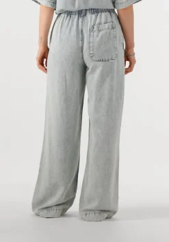 lichtgrijze catwalk junkie wijde broek denim jogger
