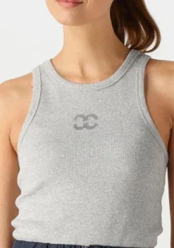 CO'COUTURE lichtgrijze co'couture top saharacc embroidery tank top><noscript><img width=