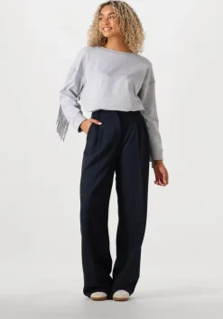 lichtgrijze co'couture trui studcc fringe sweat