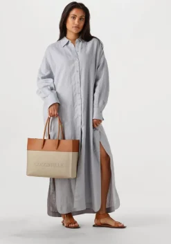 DRYKORN lichtgrijze maxi jurk dravena><noscript><img width=