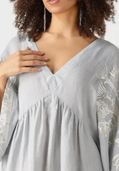 lichtgrijze greek archaic kori maxi jurk 430582