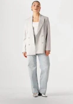 JOSH V lichtgrijze blazer dillen>DAMES Blazers