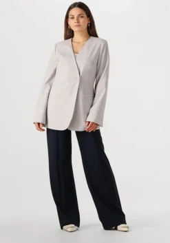 lichtgrijze modström blazer heartmd fitted blazer