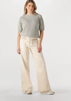 lichtgrijze mos mosh t-shirt mmkarin marisol ss linen knit