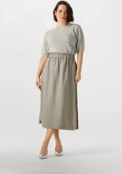 lichtgrijze mos mosh t-shirt mmkarin marisol ss linen knit