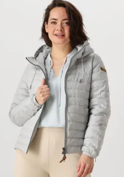 MOSCOW lichtgrijze gewatteerde jas 10-08-adriana-1>DAMES Jassen