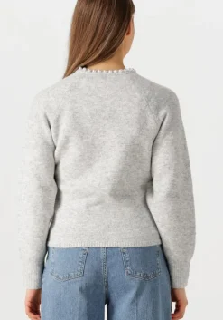 NEO NOIR lichtgrijze vest lily pearl knit cardigan><noscript><img width=