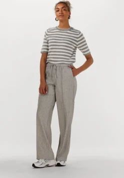 OBJECT lichtgrijze t-shirt objester s/s new knit pullover>DAMES Tops & T-Shirts