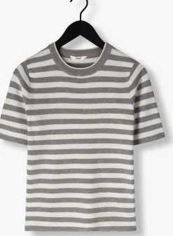 OBJECT lichtgrijze t-shirt objester s/s new knit pullover><noscript><img width=