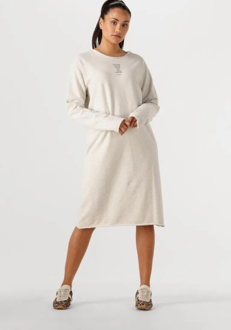 PENN & INK lichtgrijze midi jurk dress print>DAMES Jurken