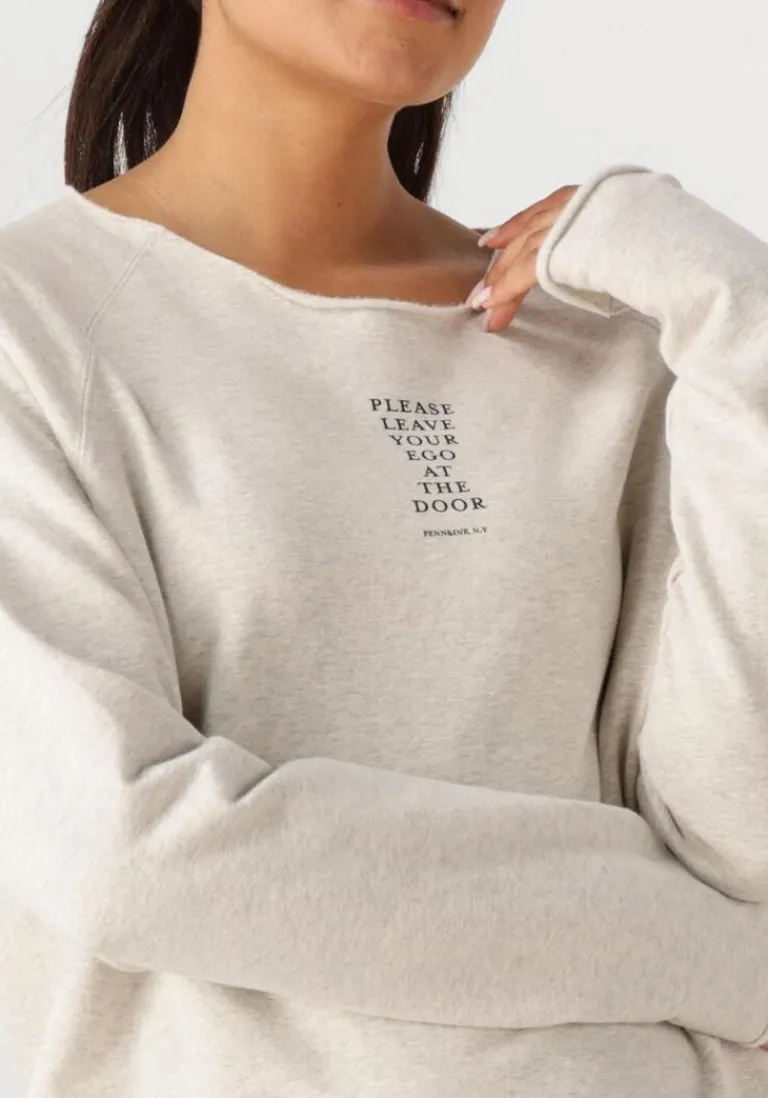 PENN & INK lichtgrijze midi jurk dress print>DAMES Jurken