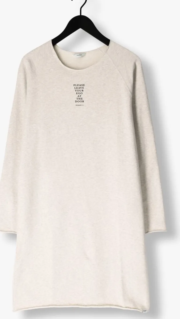 PENN & INK lichtgrijze midi jurk dress print>DAMES Jurken