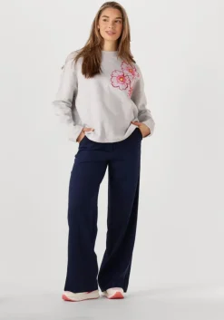 POM AMSTERDAM lichtgrijze trui floral grey melange><noscript><img width=