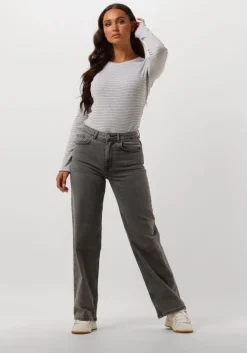 SELECTED FEMME lichtgrijze wide jeans slfalice hw wid long eloise gre jea>DAMES Jeans