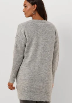 SELECTED FEMME lichtgrijze vest lulu new ls knit long cardigan b><noscript><img width=