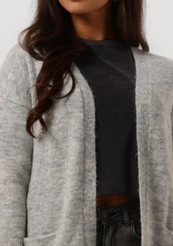 SELECTED FEMME lichtgrijze vest lulu new ls knit long cardigan b><noscript><img width=