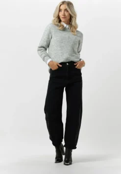 SELECTED FEMME lichtgrijze trui lulu ls knit o-neck b><noscript><img width=