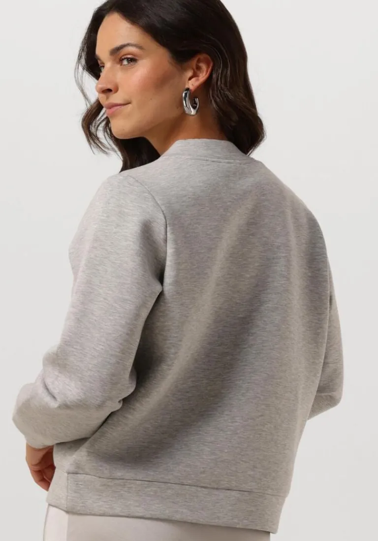 SELECTED FEMME lichtgrijze trui slfjamila ls v-neck sweat>DAMES Truien & Vesten