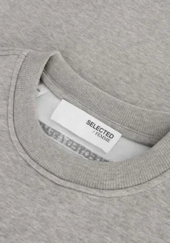 SELECTED FEMME lichtgrijze sweater slfgia yrsa ls crew neck sweat><noscript><img width=