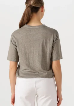 SELECTED FEMME lichtgrijze t-shirt slfvilja linen ss tee><noscript><img width=