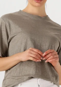 SELECTED FEMME lichtgrijze t-shirt slfvilja linen ss tee><noscript><img width=