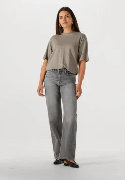 SELECTED FEMME lichtgrijze t-shirt slfvilja linen ss tee><noscript><img width=