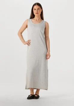 lichtgrijze withblack maxi jurk wbldordi long tank dress