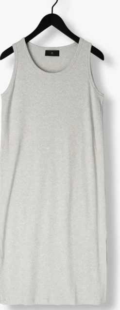 lichtgrijze withblack maxi jurk wbldordi long tank dress