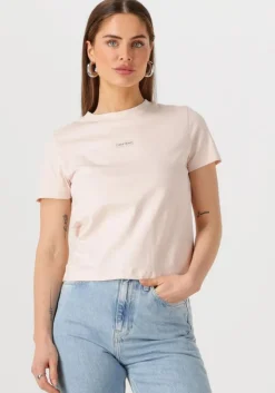 CALVIN KLEIN t-shirt placed institutional baby tee>DAMES Tops & T-Shirts