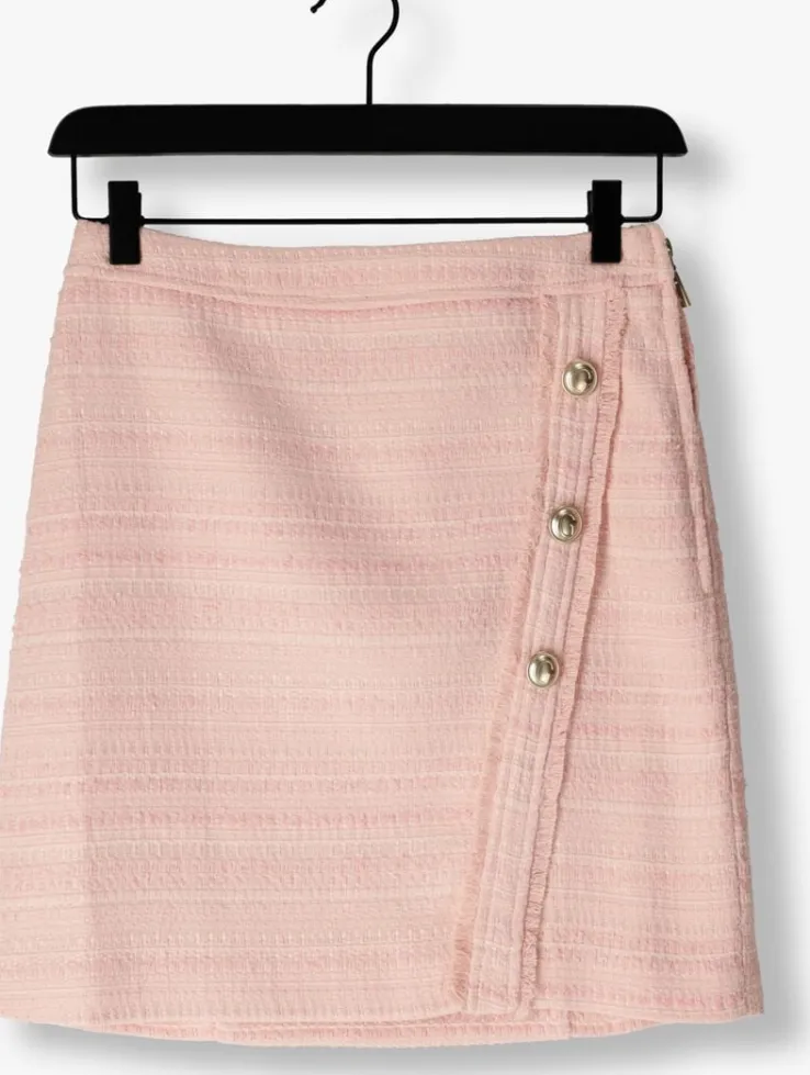 lichtroze guess minirok tosca tweed skirt