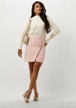 lichtroze guess minirok tosca tweed skirt