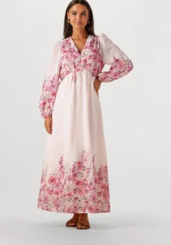 lichtroze neo noir maxi jurk silfi flower print dress