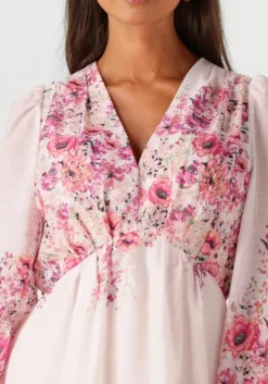 lichtroze neo noir maxi jurk silfi flower print dress