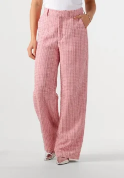 lichtroze neo noir pantalon emmett glitz boucle pants