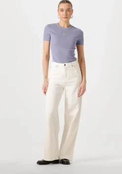 CALVIN KLEIN t-shirt washed woven label rib fit tee>DAMES Tops & T-Shirts