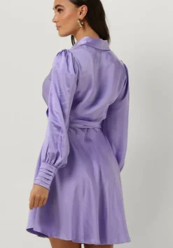 lila notre-v mini jurk nv-doris satin dress