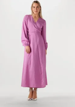 SELECTED FEMME midi jurk slflucia-susie ls ankle wrap dress>DAMES Jurken