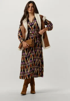 multi aaiko midi jurk jitte multi ethnic vis 523