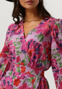 ALIX THE LABEL mini jurk ladies woven painted flower broderie dress><noscript><img width=