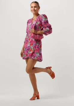 ALIX THE LABEL mini jurk ladies woven painted flower broderie dress><noscript><img width=