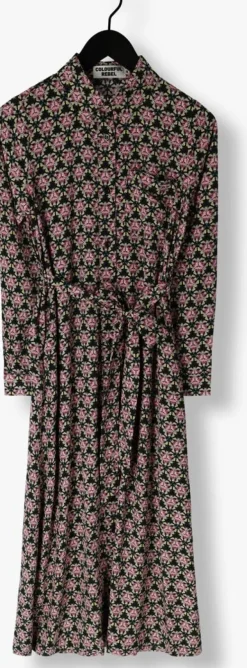 COLOURFUL REBEL midi jurk dalia graphic flower maxi shirt dress><noscript><img width=
