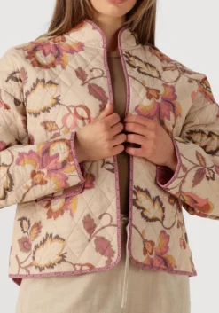 multi neo noir jack hema floral trail quilt jacket