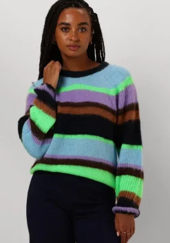 POM AMSTERDAM trui pullover - brushed stripes>DAMES Truien & Vesten