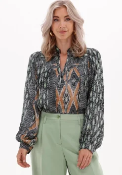 SUMMUM blouses top ikat mix viscose>DAMES Blouses